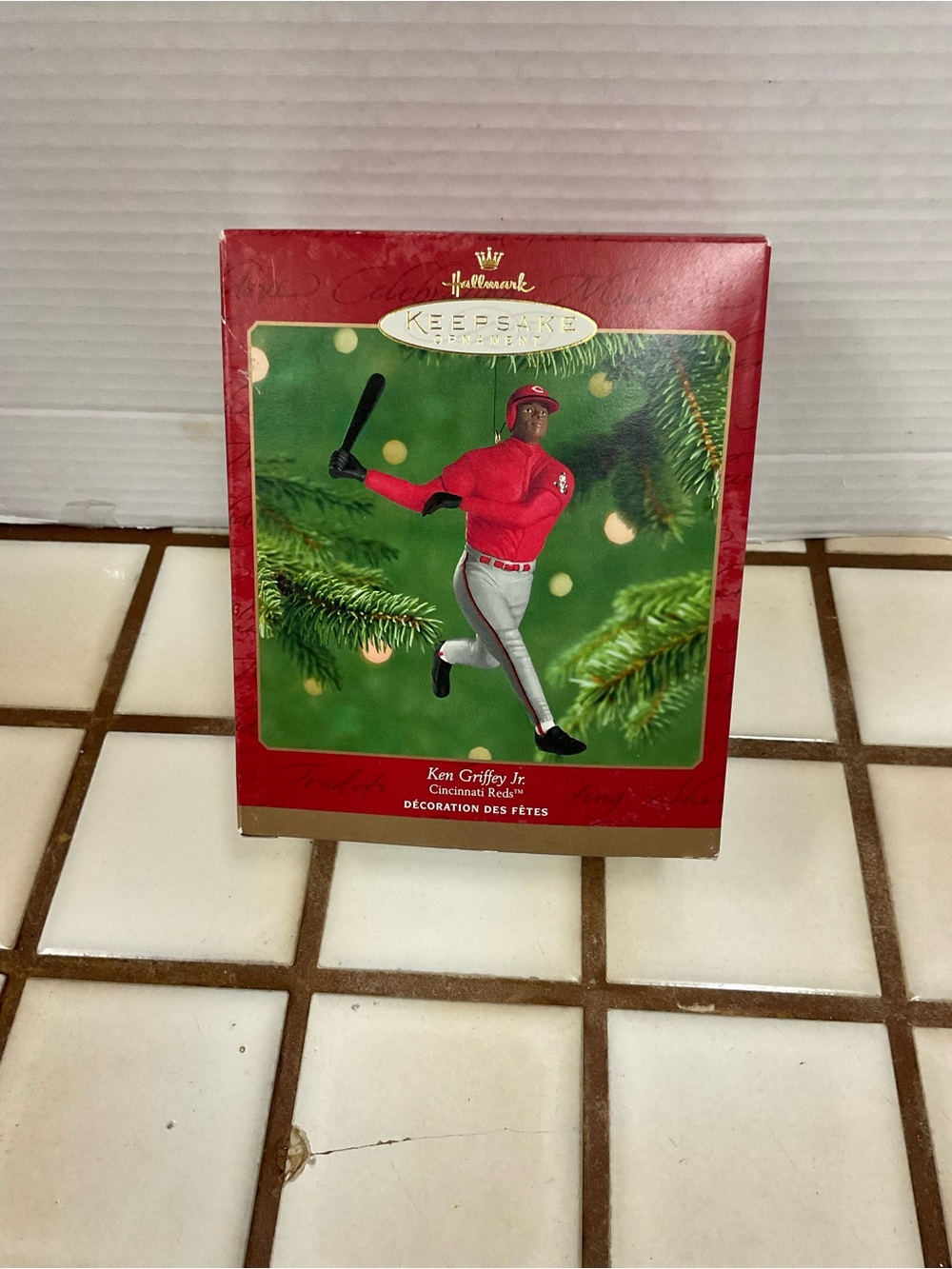 Hallmark Keepsake Red and Green Baseball Player Ornament